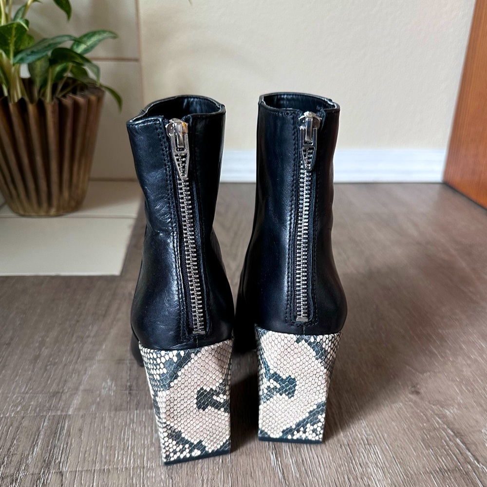 Dolce Vita Snake Skin Heeled Booties